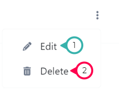 Hook2.us custom domains submenu accessed by clicking the icon at the end of a custom domain on the custom domains page. Details are explained below the image.